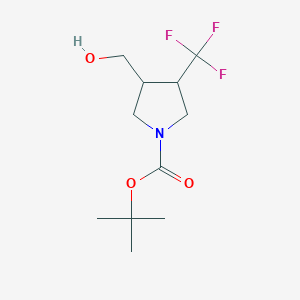 molecular formula C11H18F3NO3 B1439871 Tert-butyl 3-(hydroxymethyl)-4-(trifluoromethyl)pyrrolidine-1-carboxylate CAS No. 1260789-12-5