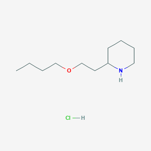 molecular formula C11H24ClNO B1439872 2-(2-Butoxyethyl)piperidine hydrochloride CAS No. 1220030-28-3