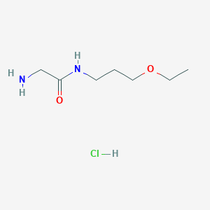 molecular formula C7H17ClN2O2 B1439877 2-Amino-N-(3-ethoxypropyl)acetamide hydrochloride CAS No. 1219964-27-8