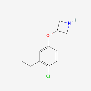 molecular formula C11H14ClNO B1439878 3-(4-Chloro-3-ethylphenoxy)azetidine CAS No. 1219976-63-2