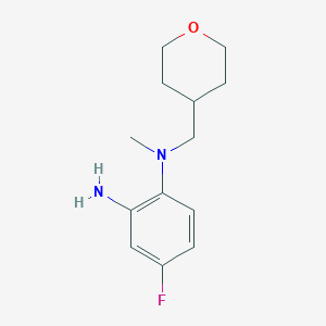 molecular formula C13H19FN2O B1439889 4-Fluoro-N~1~-methyl-N~1~-(tetrahydro-2H-pyran-4-ylmethyl)-1,2-benzenediamine CAS No. 1219979-26-6