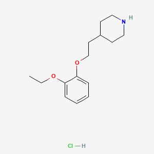 molecular formula C15H24ClNO2 B1439891 4-[2-(2-Ethoxyphenoxy)ethyl]piperidine hydrochloride CAS No. 1219981-45-9