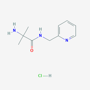 molecular formula C10H16ClN3O B1439894 2-Amino-2-methyl-N-(2-pyridinylmethyl)propanamide hydrochloride CAS No. 1220035-41-5