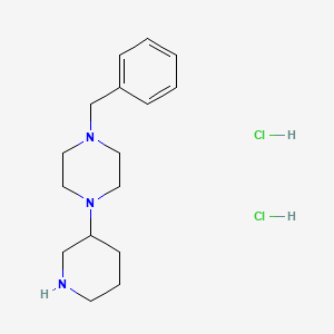 molecular formula C16H27Cl2N3 B1439908 1-Benzyl-4-(3-piperidinyl)piperazine dihydrochloride CAS No. 1219979-48-2