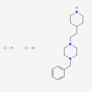 molecular formula C18H31Cl2N3 B1439909 1-Benzyl-4-[2-(4-piperidinyl)ethyl]piperazine dihydrochloride CAS No. 1220038-60-7
