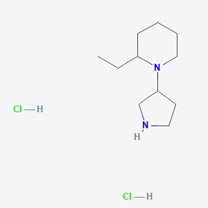 molecular formula C11H24Cl2N2 B1439916 2-Ethyl-1-(3-pyrrolidinyl)piperidine dihydrochloride CAS No. 1219957-46-6