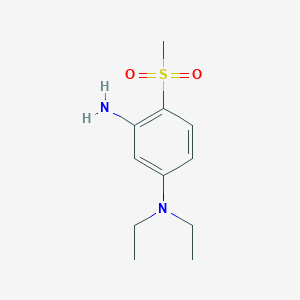 molecular formula C11H18N2O2S B1439923 N1,N1-Diethyl-4-(methylsulfonyl)-1,3-benzenediamine CAS No. 1219972-39-0