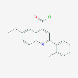 6-Ethyl-2-(2-methylphenyl)quinoline-4-carbonyl chloride