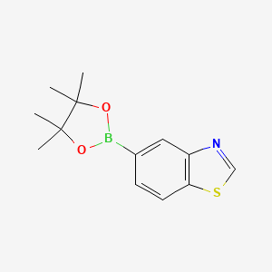 molecular formula C13H16BNO2S B1439929 5-(4,4,5,5-Tetramethyl-1,3,2-dioxaborolan-2-yl)benzo[d]thiazole CAS No. 1073354-91-2
