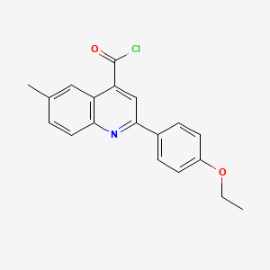 molecular formula C19H16ClNO2 B1439930 2-(4-Ethoxyphenyl)-6-methylquinoline-4-carbonyl chloride CAS No. 1160253-81-5
