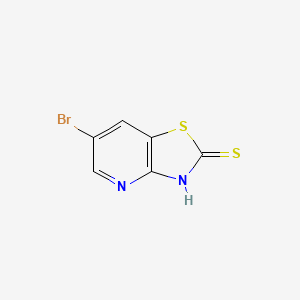 molecular formula C6H3BrN2S2 B1439931 6-Bromothiazolo[4,5-b]pyridine-2-thiol CAS No. 194668-71-8
