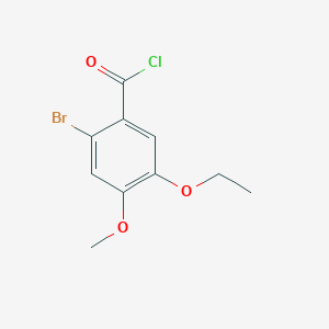 molecular formula C10H10BrClO3 B1439935 2-Bromo-5-ethoxy-4-methoxybenzoyl chloride CAS No. 1160250-72-5