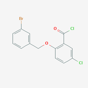 molecular formula C14H9BrCl2O2 B1439936 2-[(3-Bromobenzyl)oxy]-5-chlorobenzoyl chloride CAS No. 1160260-64-9