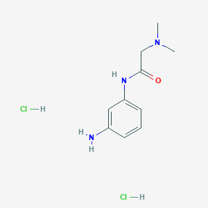 molecular formula C10H17Cl2N3O B1439947 N~1~-(3-Aminophenyl)-N~2~,N~2~-dimethylglycinamide dihydrochloride CAS No. 1255717-19-1