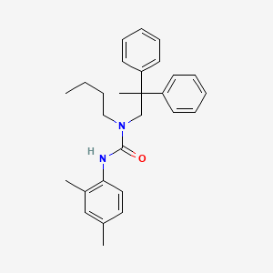 molecular formula C28H34N2O B14399507 N-Butyl-N'-(2,4-dimethylphenyl)-N-(2,2-diphenylpropyl)urea CAS No. 88451-84-7