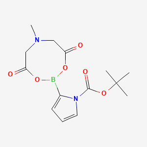 molecular formula C14H19BN2O6 B1439951 tert-Butyl 2-(6-methyl-4,8-dioxo-1,3,6,2-dioxazaborocan-2-yl)-1H-pyrrole-1-carboxylate CAS No. 1158984-94-1