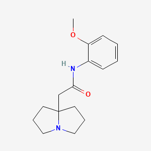 molecular formula C16H22N2O2 B14399543 N-(2-Methoxyphenyl)-2-(tetrahydro-1H-pyrrolizin-7a(5H)-yl)acetamide CAS No. 88069-61-8