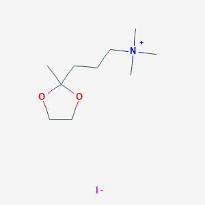 molecular formula C10H22INO2 B14399706 N,N,N-Trimethyl-3-(2-methyl-1,3-dioxolan-2-yl)propan-1-aminium iodide CAS No. 89500-04-9
