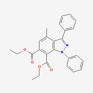 molecular formula C26H24N2O4 B14399730 Diethyl 4-methyl-1,3-diphenyl-1H-indazole-6,7-dicarboxylate CAS No. 88584-45-6