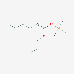 molecular formula C12H26O2Si B14399749 Trimethyl[(1-propoxyhex-1-EN-1-YL)oxy]silane CAS No. 88584-72-9