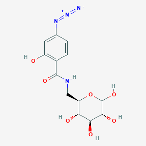 molecular formula C13H16N4O7 B1439980 6-(4-Azido-2-hydroxybenzamido)-6-deoxy-D-glucopyranose CAS No. 98897-09-7