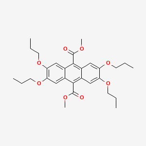 molecular formula C30H38O8 B14399818 Dimethyl 2,3,6,7-tetrapropoxyanthracene-9,10-dicarboxylate CAS No. 89945-15-3