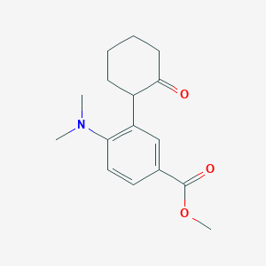 molecular formula C16H21NO3 B14399833 Methyl 4-(dimethylamino)-3-(2-oxocyclohexyl)benzoate CAS No. 89787-30-4
