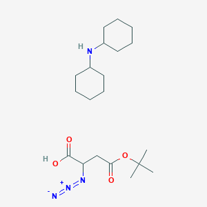 molecular formula C20H36N4O4 B1439984 (S)-(-)-4-tert-Butyl hydrogen 2-azidosuccinate (dicyclohexylammonium) salt CAS No. 333366-23-7