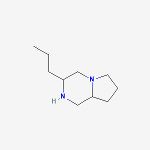 molecular formula C10H20N2 B1439987 3-Propyloctahydropyrrolo[1,2-a]pyrazine CAS No. 1072102-33-0
