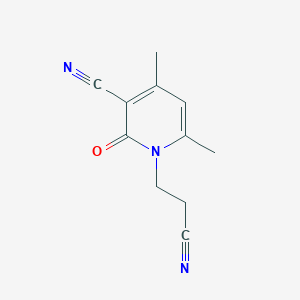 B1439990 1-(2-Cyanoethyl)-4,6-dimethyl-2-oxo-1,2-dihydropyridine-3-carbonitrile CAS No. 39088-06-7