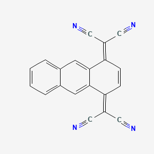 molecular formula C20H8N4 B14399901 Propanedinitrile, 2,2'-(1,4-anthracenediylidene)bis- CAS No. 88068-06-8