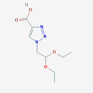molecular formula C9H15N3O4 B1439992 1-(2,2-二乙氧基乙基)-1H-1,2,3-三唑-4-羧酸 CAS No. 1235440-33-1