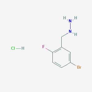 molecular formula C7H9BrClFN2 B1439993 [(5-Bromo-2-fluorophenyl)methyl]hydrazine hydrochloride CAS No. 1235440-14-8