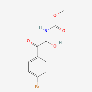 molecular formula C10H10BrNO4 B14399968 Methyl [2-(4-bromophenyl)-1-hydroxy-2-oxoethyl]carbamate CAS No. 88073-11-4