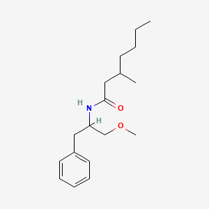 molecular formula C18H29NO2 B14400071 N-(1-Methoxy-3-phenylpropan-2-YL)-3-methylheptanamide CAS No. 88382-98-3