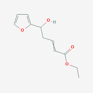 molecular formula C11H14O4 B14400106 Ethyl 5-(furan-2-YL)-5-hydroxypent-2-enoate CAS No. 89922-42-9
