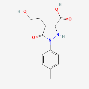 4-(2-hydroxyethyl)-1-(4-methylphenyl)-5-oxo-2,5-dihydro-1H-pyrazole-3-carboxylic acid