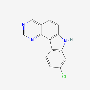 molecular formula C14H8ClN3 B14400113 9-Chloro-7H-pyrimido[5,4-c]carbazole CAS No. 88368-34-7