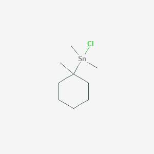 molecular formula C9H19ClSn B14400135 Chloro(dimethyl)(1-methylcyclohexyl)stannane CAS No. 89860-58-2
