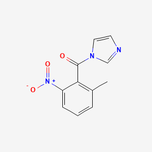 molecular formula C11H9N3O3 B1440014 1-(2-methyl-6-nitrobenzoyl)-1H-imidazole CAS No. 1235438-76-2