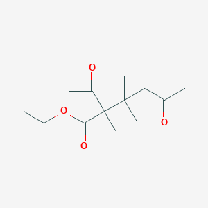 molecular formula C13H22O4 B14400143 Ethyl 2-acetyl-2,3,3-trimethyl-5-oxohexanoate CAS No. 88710-68-3