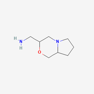 molecular formula C8H16N2O B1440015 (hexahydro-1H-pyrrolo[2,1-c][1,4]oxazin-3-yl)methanamine CAS No. 1181643-74-2