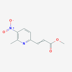 molecular formula C10H10N2O4 B14400154 Methyl 3-(6-methyl-5-nitropyridin-2-yl)prop-2-enoate CAS No. 89861-95-0