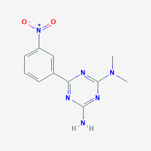 molecular formula C11H12N6O2 B14400172 N~2~,N~2~-Dimethyl-6-(3-nitrophenyl)-1,3,5-triazine-2,4-diamine CAS No. 89444-96-2