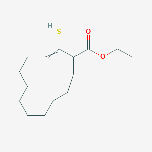 molecular formula C15H26O2S B14400201 Ethyl 2-sulfanylcyclododec-2-ene-1-carboxylate CAS No. 89745-72-2