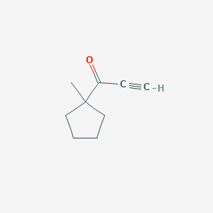 molecular formula C9H12O B14400216 1-(1-Methylcyclopentyl)prop-2-yn-1-one CAS No. 89521-49-3