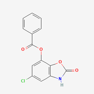 5-Chloro-2-oxo-2,3-dihydro-1,3-benzoxazol-7-yl benzenecarboxylate