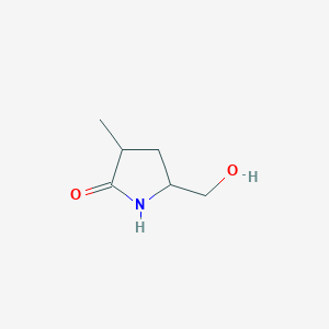 molecular formula C6H11NO2 B144004 5-Hydroxymethyl-3-methylpyrrolidin-2-one CAS No. 138078-58-7