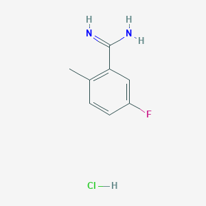 molecular formula C8H10ClFN2 B1440041 5-Fluoro-2-methylbenzimidamide hydrochloride CAS No. 1187930-24-0