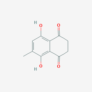 molecular formula C11H10O4 B14400434 1,4-Naphthalenedione, 2,3-dihydro-5,8-dihydroxy-6-methyl- CAS No. 88051-37-0
